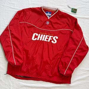 Vtg Kansas City Chiefs On Field Pullover Jacket Y2K - XL